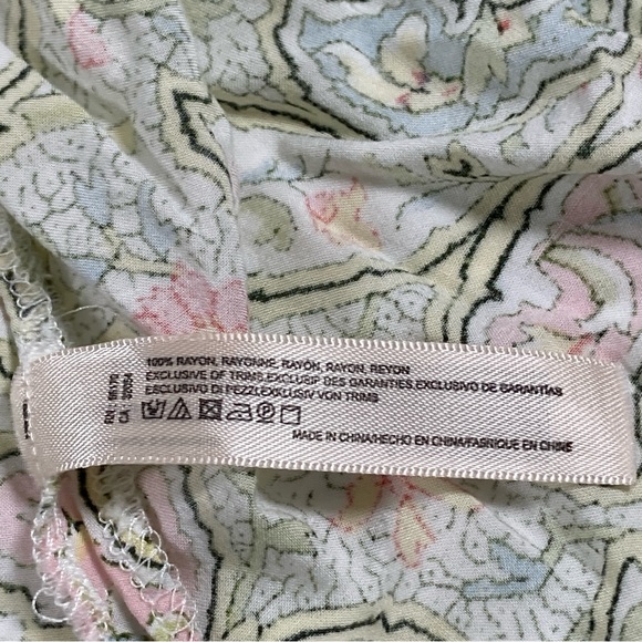 Anthropologie Florets Paisley Sleep Robe Eyelet Lace Romantic Pastel Size Small - Picture 11 of 16